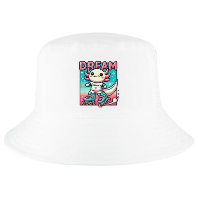 Rollerblading Axolotl Cute Salamander On Inline Skates Cool Comfort Performance Bucket Hat