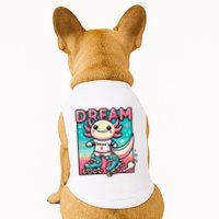 Rollerblading Axolotl Cute Salamander On Inline Skates Doggie Tank