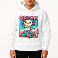 Rollerblading Axolotl Cute Salamander On Inline Skates Hoodie