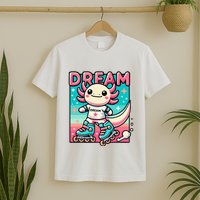 Rollerblading Axolotl Cute Salamander On Inline Skates T-Shirt