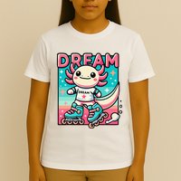 Rollerblading Axolotl Cute Salamander On Inline Skates T-Shirt