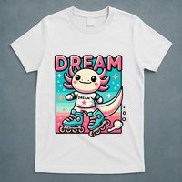 Rollerblading Axolotl Cute Salamander On Inline Skates T-Shirt