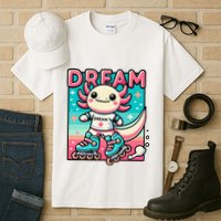 Rollerblading Axolotl Cute Salamander On Inline Skates Tall T-Shirt