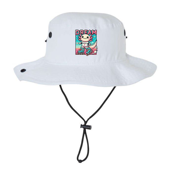 Rollerblading Axolotl Cute Salamander On Inline Skates Bucket Hat
