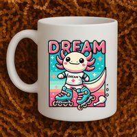 Rollerblading Axolotl Cute Salamander On Inline Skates Mug