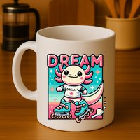 Rollerblading Axolotl Cute Salamander On Inline Skates Mug