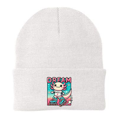 Rollerblading Axolotl Cute Salamander On Inline Skates Beanie