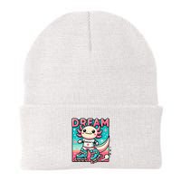 Rollerblading Axolotl Cute Salamander On Inline Skates Beanie
