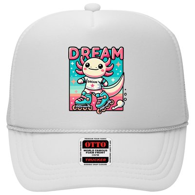 Rollerblading Axolotl Cute Salamander On Inline Skates Trucker Hat