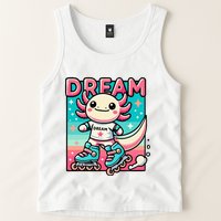 Rollerblading Axolotl Cute Salamander On Inline Skates Tank Top