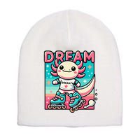 Rollerblading Axolotl Cute Salamander On Inline Skates Short Acrylic Beanie