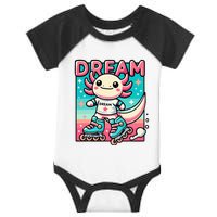 Rollerblading Axolotl Cute Salamander On Inline Skates Infant Baby Jersey Bodysuit