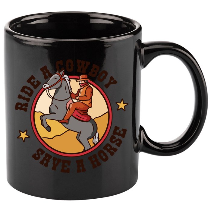 Ride A Cowboy Save A Horse 11oz C Handle Ceramic Mug