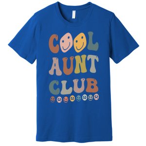 Retro Aunt Club Funny Smile Colorful Cool Aunt Club Aunties Gift Premium T-Shirt