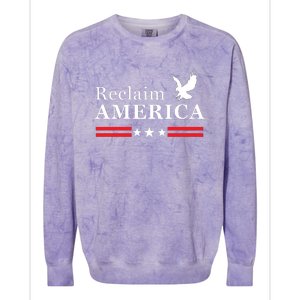 Reclaim America Conservative Anti Biden Ultra MAGA Fourth Of July Colorblast Crewneck Sweatshirt