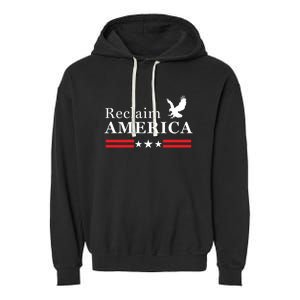 Reclaim America Conservative Anti Biden Ultra MAGA Fourth Of July Garment-Dyed Fleece Hoodie