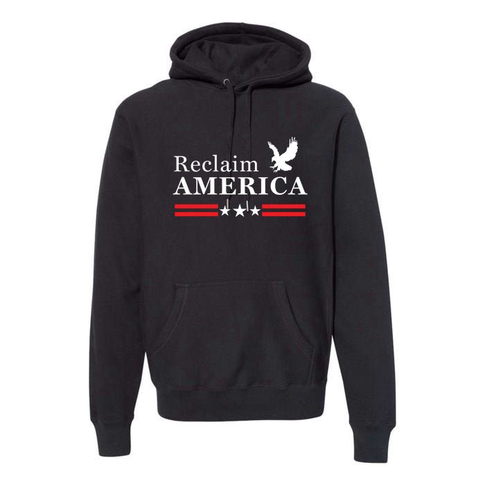 Reclaim America Conservative Anti Biden Ultra MAGA Fourth Of July Premium Hoodie