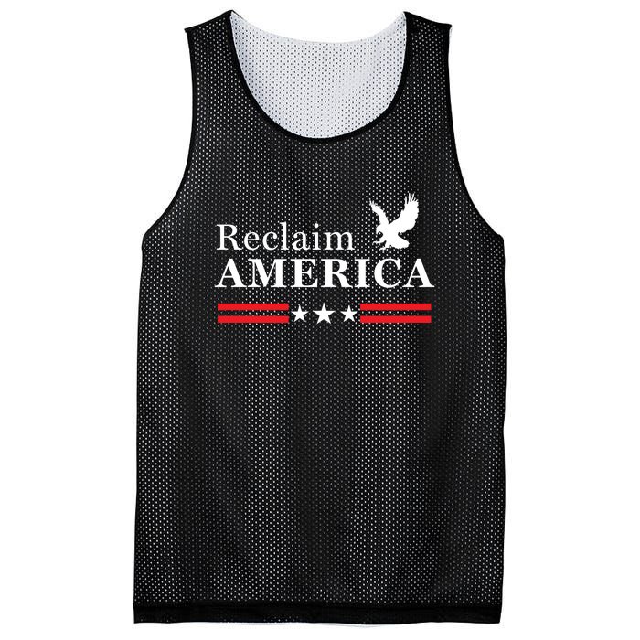 Reclaim America Conservative Anti Biden Ultra MAGA Fourth Of July Mesh Reversible Basketball Jersey Tank