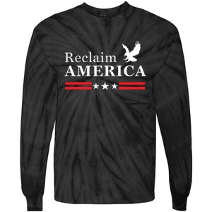 Reclaim America Conservative Anti Biden Ultra MAGA Fourth Of July Tie-Dye Long Sleeve Shirt