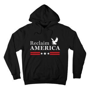 Reclaim America Conservative Anti Biden Ultra MAGA Fourth Of July Tall Hoodie