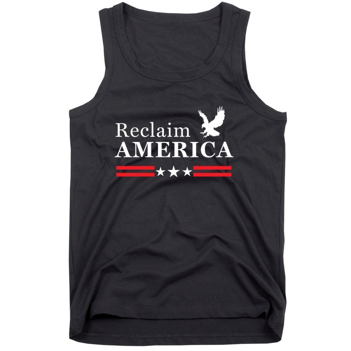 Reclaim America Conservative Anti Biden Ultra MAGA Fourth Of July Tank Top