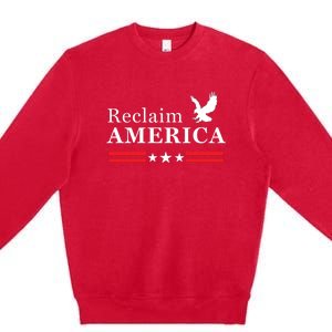 Reclaim America Conservative Anti Biden Ultra MAGA Fourth Of July Premium Crewneck Sweatshirt