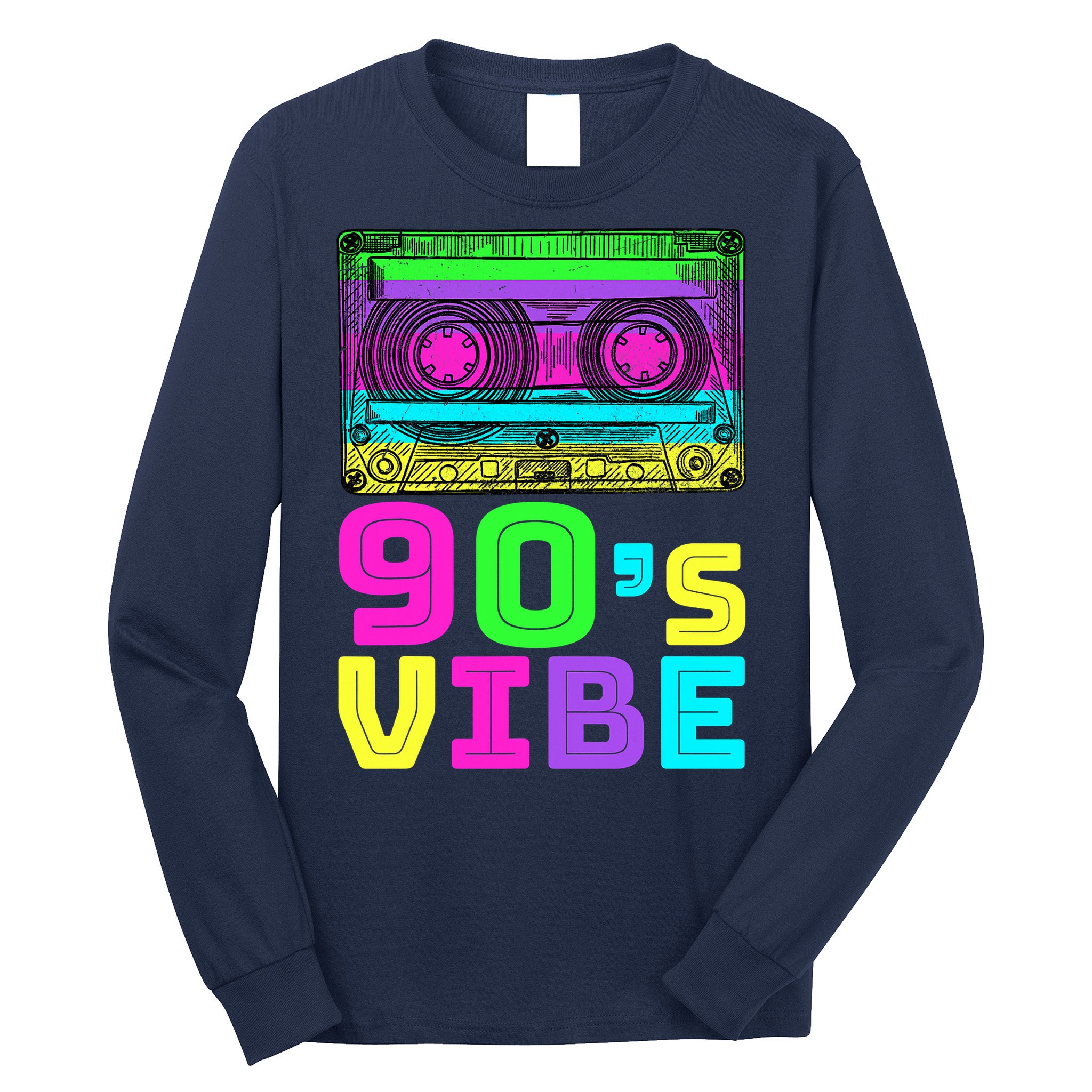 Retro Aesthetic Costume Party 90s Vibe Long Sleeve Shirt