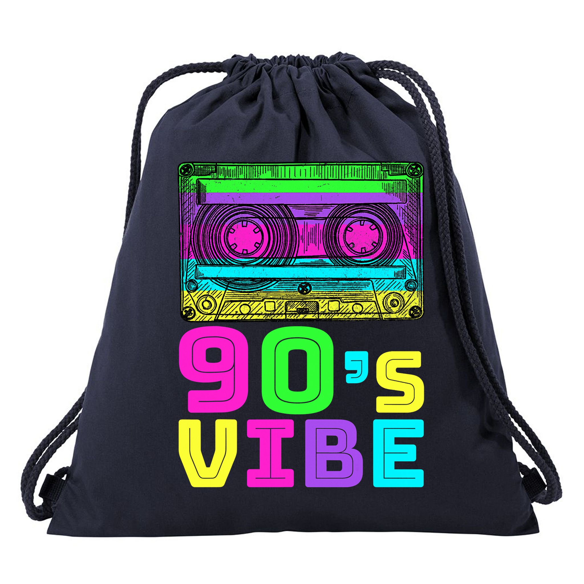 Retro Aesthetic Costume Party 90s Vibe Drawstring Bag