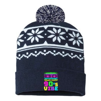 Retro Aesthetic Costume Party 90s Vibe USA-Made Snowflake Beanie