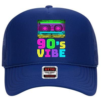 Retro Aesthetic Costume Party 90s Vibe High Crown Mesh Back Trucker Hat