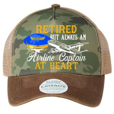 Retired Airline Captain Pilot Retirement Gift Legacy Tie Dye Trucker Hat