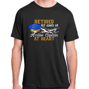 Retired Airline Captain Pilot Retirement Gift Adult ChromaSoft Performance T-Shirt