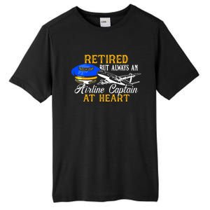 Retired Airline Captain Pilot Retirement Gift Tall Fusion ChromaSoft Performance T-Shirt