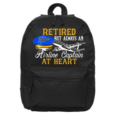 Retired Airline Captain Pilot Retirement Gift 16 in Basic Backpack