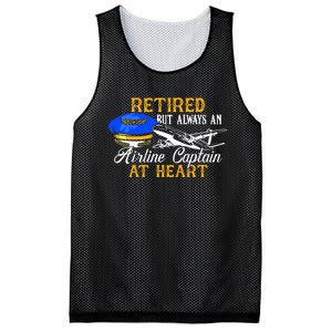 Retired Airline Captain Pilot Retirement Gift Mesh Reversible Basketball Jersey Tank