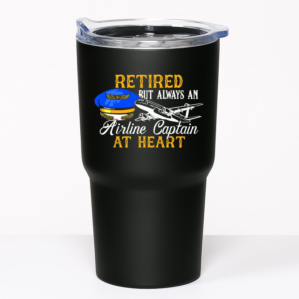 Retired Airline Captain Pilot Retirement Gift Tumbler