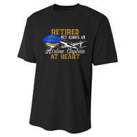 Retired Airline Captain Pilot Retirement Gift Performance Sprint T-Shirt