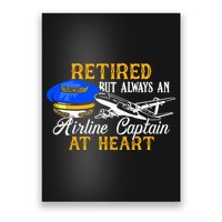Retired Airline Captain Pilot Retirement Gift Poster