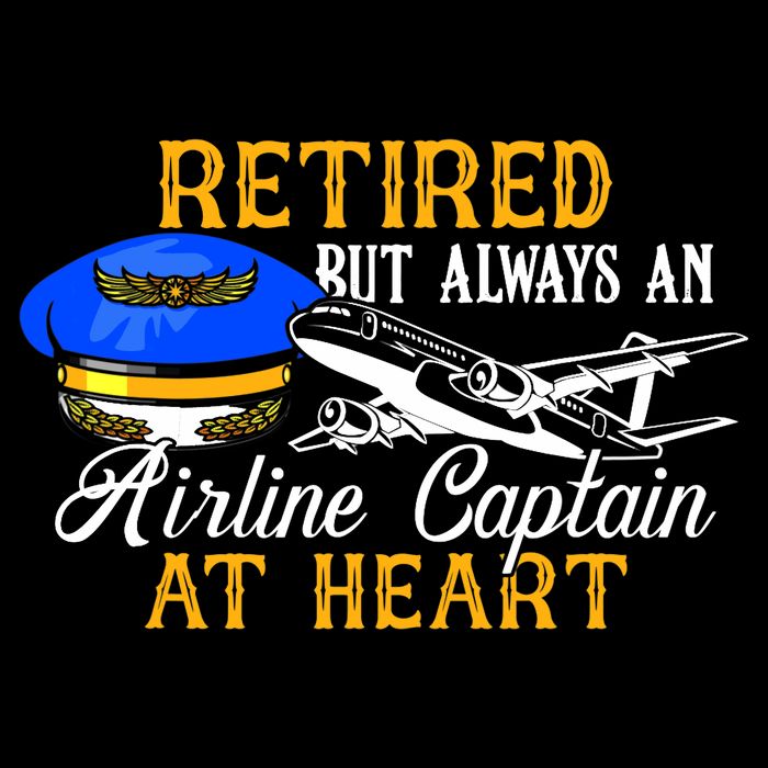 Retired Airline Captain Pilot Retirement Gift Poster