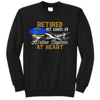 Retired Airline Captain Pilot Retirement Gift Tall Sweatshirt