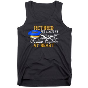 Retired Airline Captain Pilot Retirement Gift Tank Top