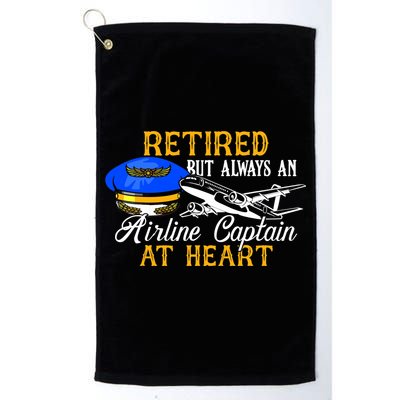 Retired Airline Captain Pilot Retirement Gift Golf Towel