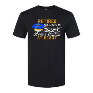 Retired Airline Captain Pilot Retirement Gift Softstyle CVC T-Shirt