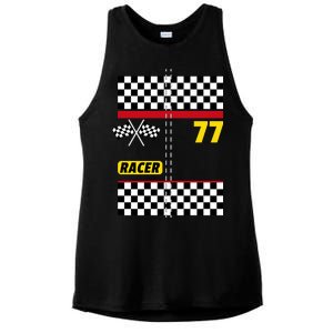 Race Car Driver Costume For Halloween Ladies PosiCharge Tri-Blend Wicking Tank