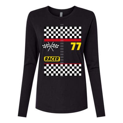 Race Car Driver Costume For Halloween Womens Cotton Relaxed Long Sleeve T-Shirt