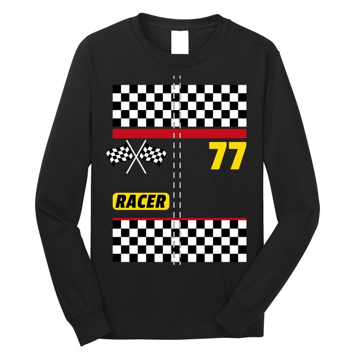 Race Car Driver Costume For Halloween Long Sleeve Shirt