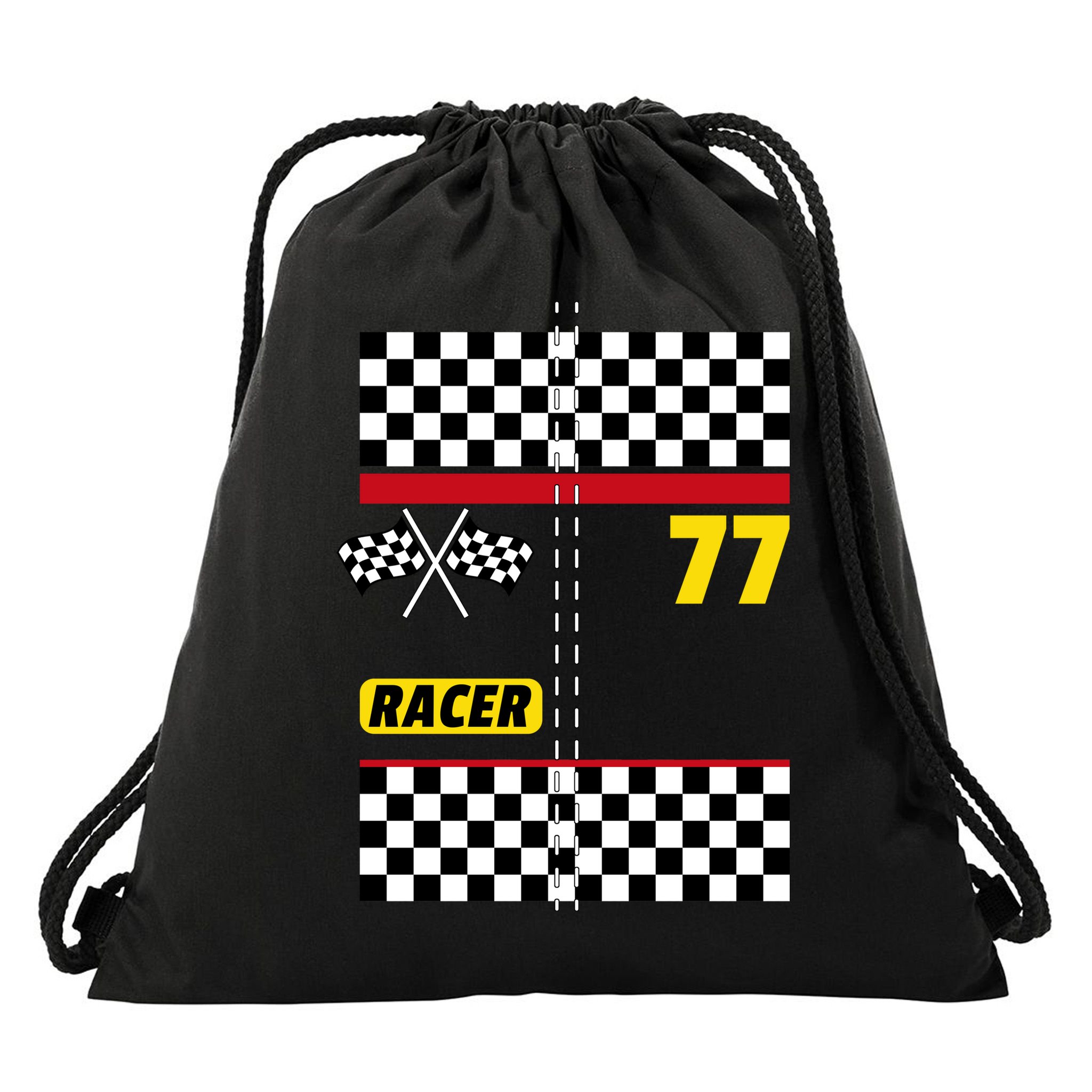 Race Car Driver Costume For Halloween Drawstring Bag
