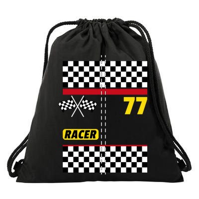 Race Car Driver Costume For Halloween Drawstring Bag