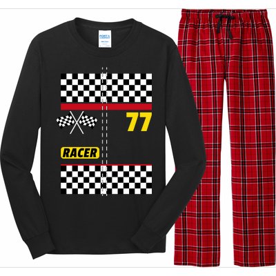 Race Car Driver Costume For Halloween Long Sleeve Pajama Set