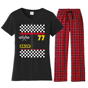 Race Car Driver Costume For Halloween Women's Flannel Pajama Set